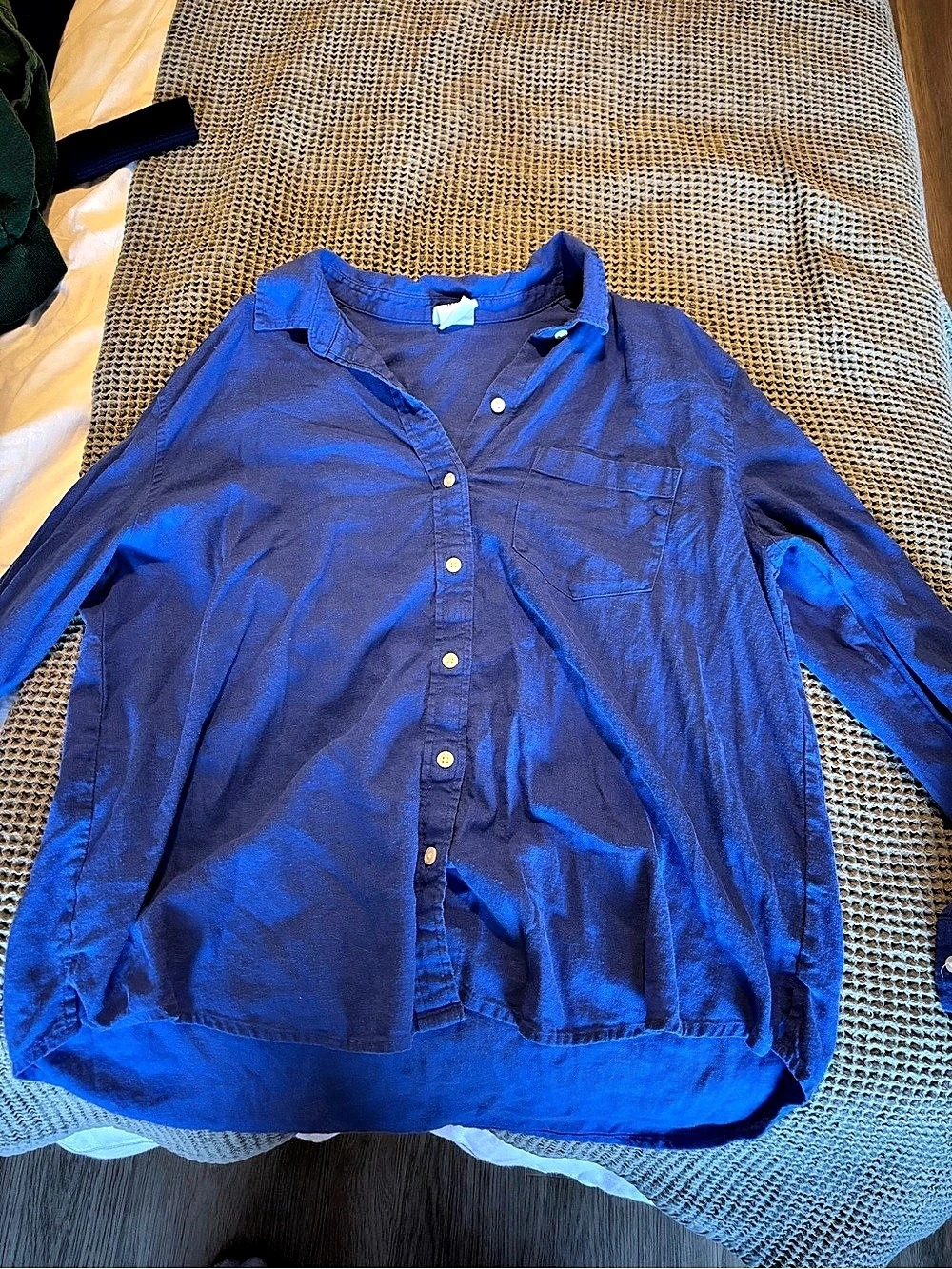 Gap The Easy Shirt Button Down Shirt Blue XL